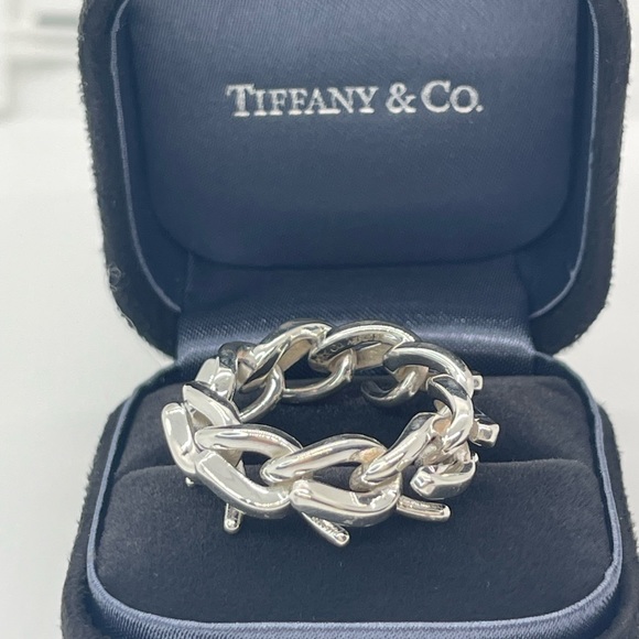 Tiffany & Co. Silver Link Ring - Picture 6 of 16